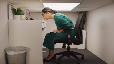cramped working environment