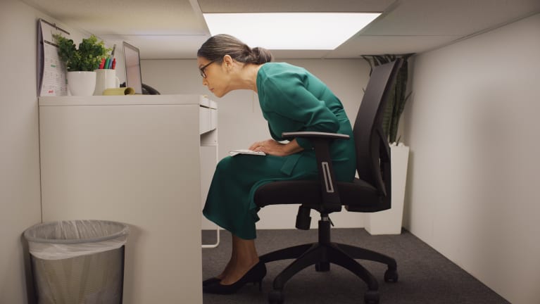 cramped working environment