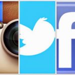 Instagram, Twitter and Facebook